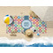 Retro Circles Beach Towel Lifestyle