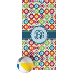 Retro Circles Beach Towel (Personalized)