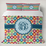 Retro Circles Duvet Cover Set - King (Personalized)