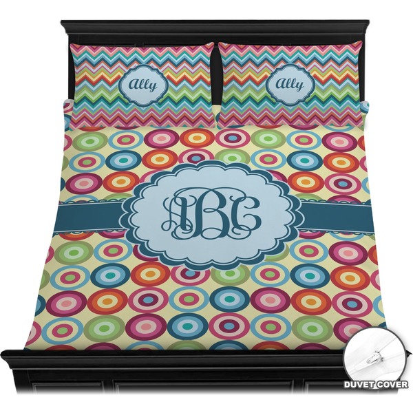 Retro Circles Bedding Set (Queen) - Duvet