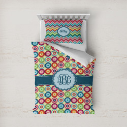 Retro Circles Duvet Cover Set - Twin (Personalized)