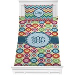 Retro Circles Comforter Set - Twin XL (Personalized)