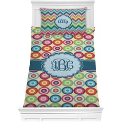 Retro Circles Comforter Set - Twin (Personalized)