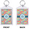 Retro Circles Bling Keychain (Front + Back)