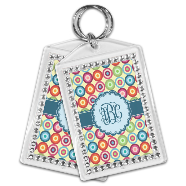 Retro Circles Bling Keychain - MAIN