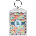 Retro Circles Bling Keychain (Personalized)