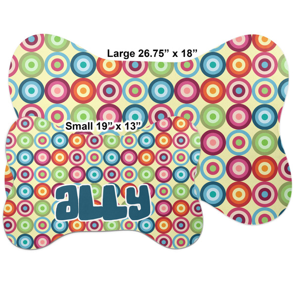 Retro Circles Bone Shaped Mat Comparison