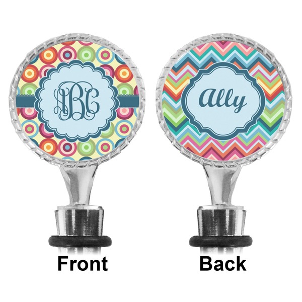 Retro Circles Bottle Stopper - Front and Back