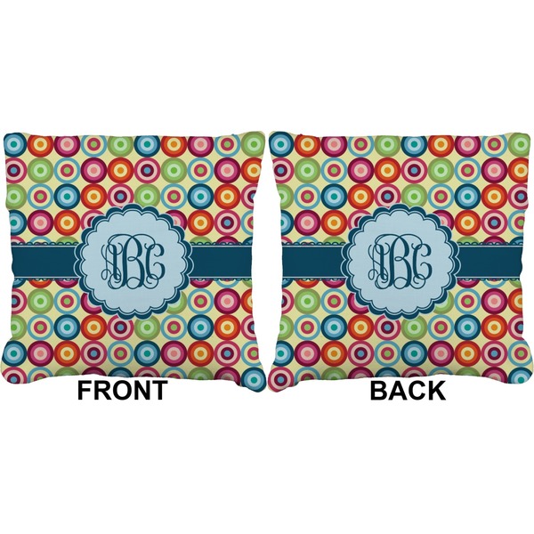 Retro Circles Burlap Pillow Approval