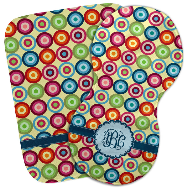 Custom Retro Circles Burp Cloth (Personalized)