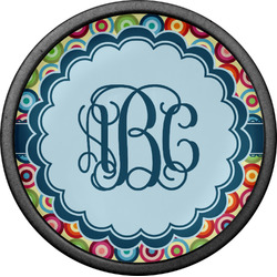 Retro Circles Cabinet Knob (Black) (Personalized)