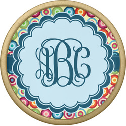 Retro Circles Cabinet Knob - Gold (Personalized)