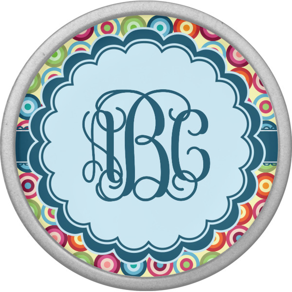 Retro Circles Cabinet Knob - Nickel - Front