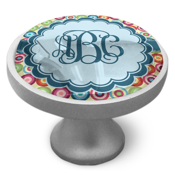 Retro Circles Cabinet Knob - Nickel - Side
