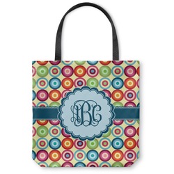 Retro Circles Canvas Tote Bag - Large - 18"x18" (Personalized)