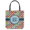 Retro Circles Canvas Tote Bag - Small - 13"x13" (Personalized)