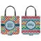 Retro Circles Canvas Tote - Front and Back