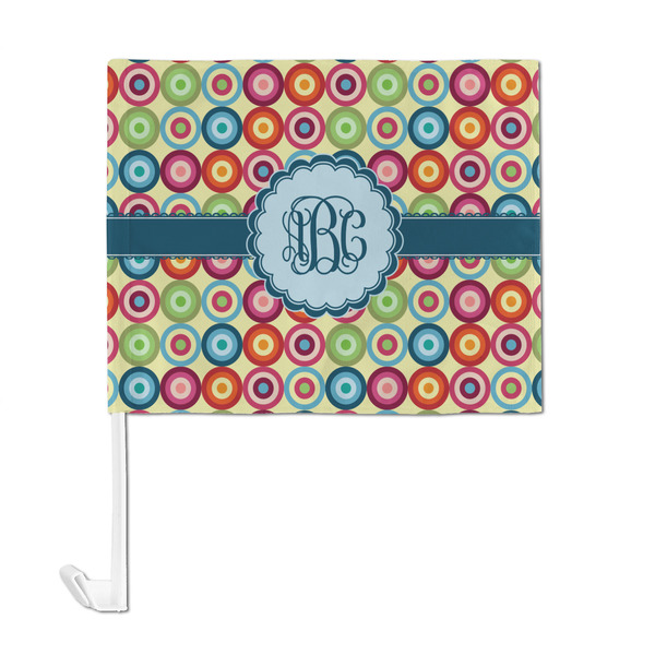 Retro Circles Car Flag - Large - FRONT