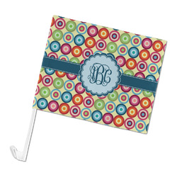 Retro Circles Car Flag (Personalized)