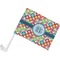 Retro Circles Car Flag - Small w/ Monogram