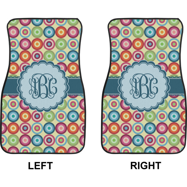 Retro Circles Car Mat Front - Approval