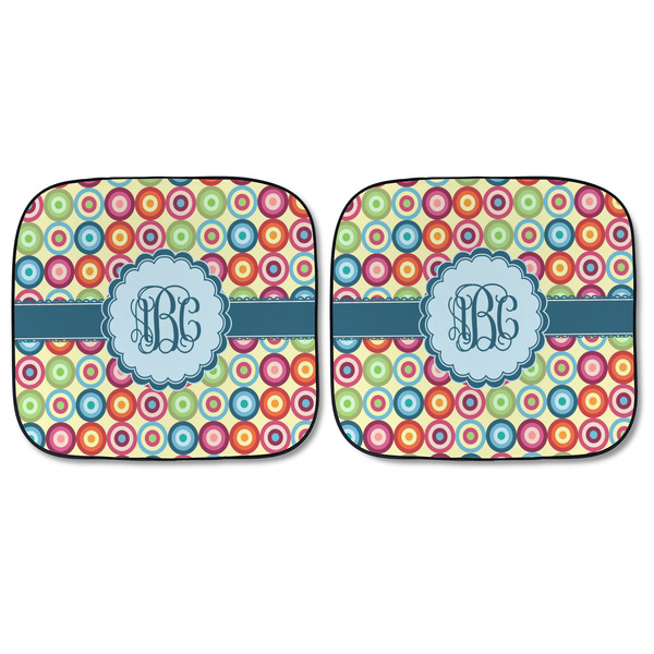 Retro Circles Car Sun Shades - FRONT