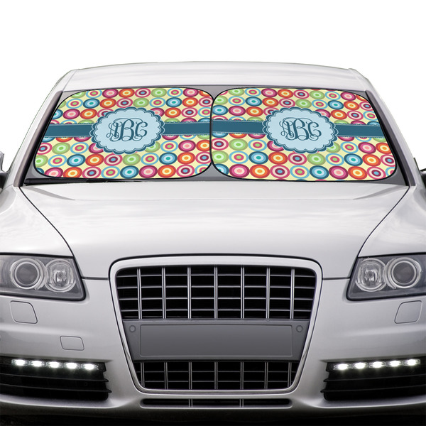 Retro Circles Car Sun Shades - IN CONTEXT