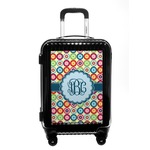 Retro Circles Carry On Hard Shell Suitcase (Personalized)