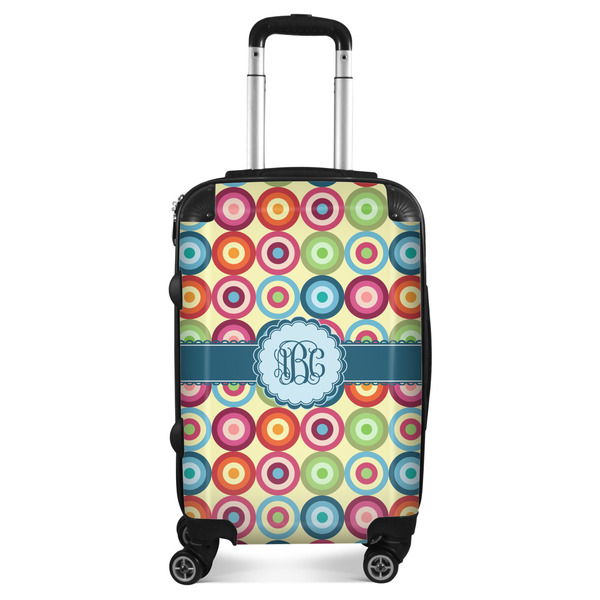 Custom Retro Circles Suitcase - 20" Carry On (Personalized)