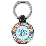 Retro Circles Cell Phone Ring Stand & Holder (Personalized)