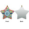 Retro Circles Ceramic Flat Ornament - Star Front & Back (APPROVAL)