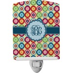 Retro Circles Ceramic Night Light (Personalized)