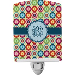 Retro Circles Ceramic Night Light (Personalized)