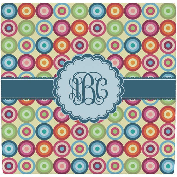 Custom Retro Circles Ceramic Tile Hot Pad (Personalized)