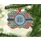 Retro Circles Christmas Ornament (On Tree)