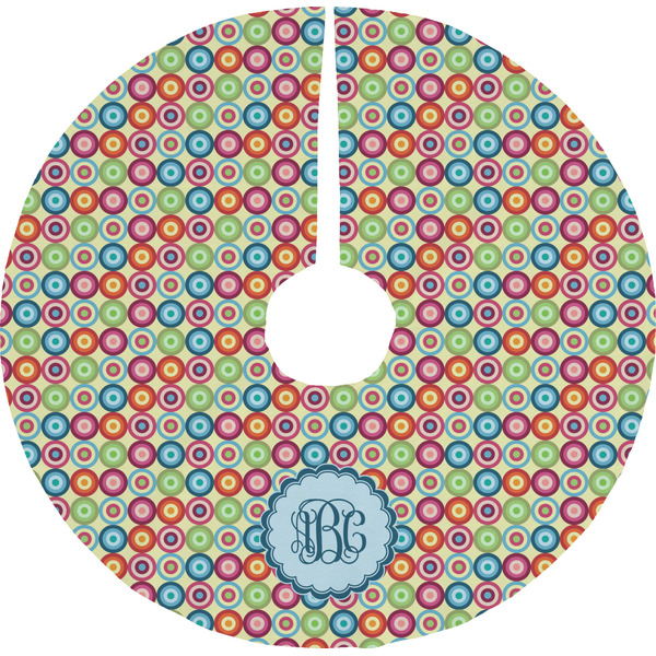Custom Retro Circles Tree Skirt (Personalized)