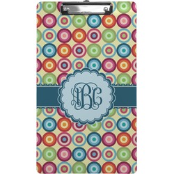 Retro Circles Clipboard (Legal Size) (Personalized)
