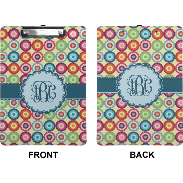 Retro Circles Clipboard (Letter) (Front + Back)