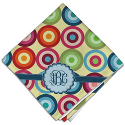 Retro Circles Cloth Dinner Napkin - Single w/ Monogram