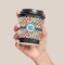 Retro Circles Coffee Cup Sleeve - LIFESTYLE