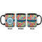 Retro Circles Coffee Mug - 11 oz - Black APPROVAL