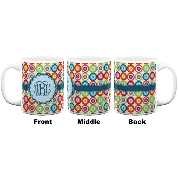 Retro Circles Coffee Mug - 11 oz - White APPROVAL
