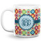 Retro Circles 20 Oz Coffee Mug - White (Personalized)