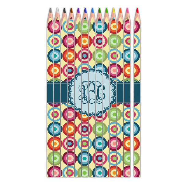 Custom Retro Circles Colored Pencils (Personalized)