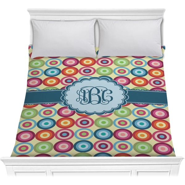 Custom Retro Circles Comforter - Full / Queen (Personalized)