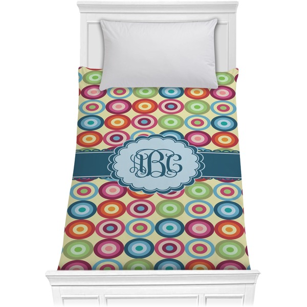 Custom Retro Circles Comforter - Twin XL (Personalized)