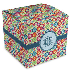Retro Circles Cube Favor Gift Boxes (Personalized)