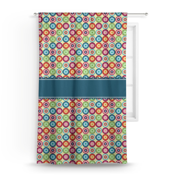 Custom Retro Circles Curtain Panel - Custom Size