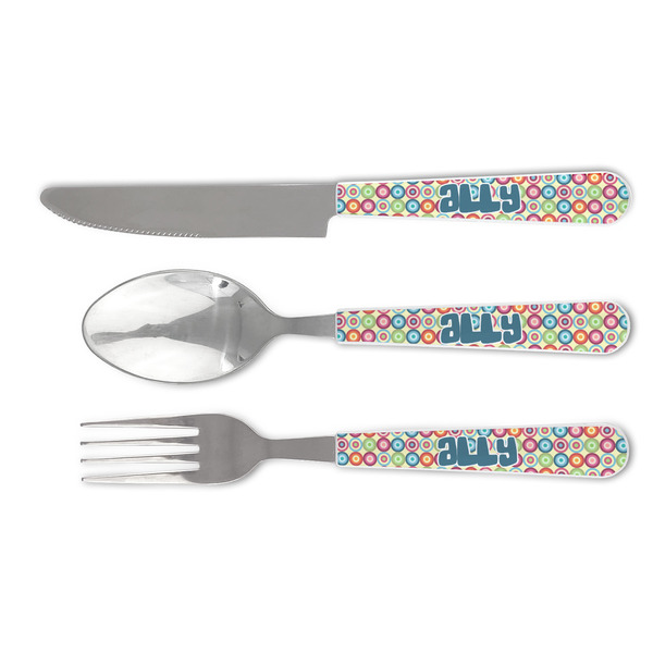 Custom Retro Circles Cutlery Set (Personalized)