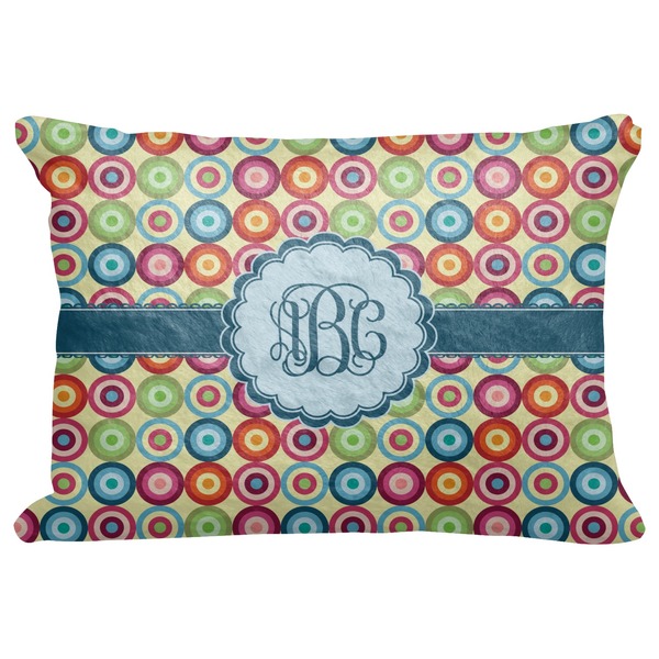 Custom Retro Circles Decorative Baby Pillowcase - 16"x12" (Personalized)